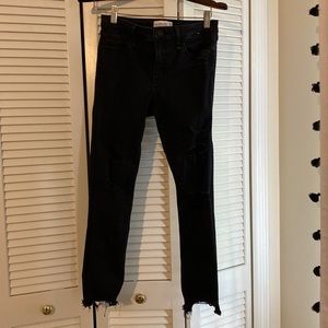 Black ripped jeans